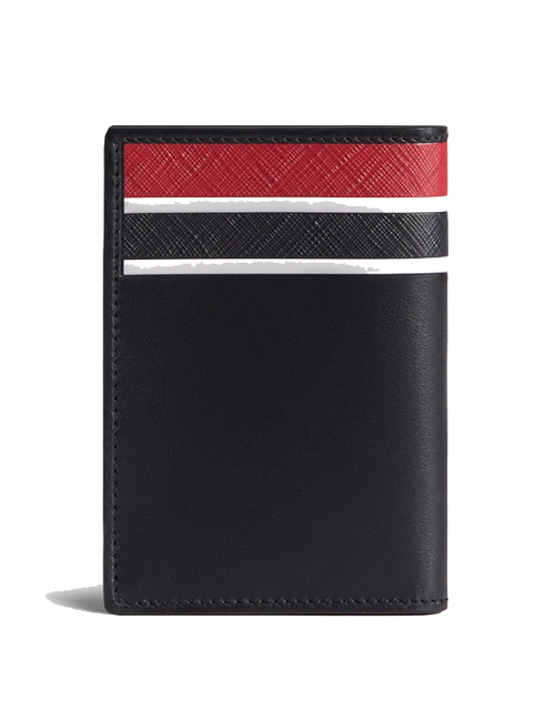 تحميل الصورة إلى عارض المعرض، Dunhill Archive Deco Business Card Case Black , Red
