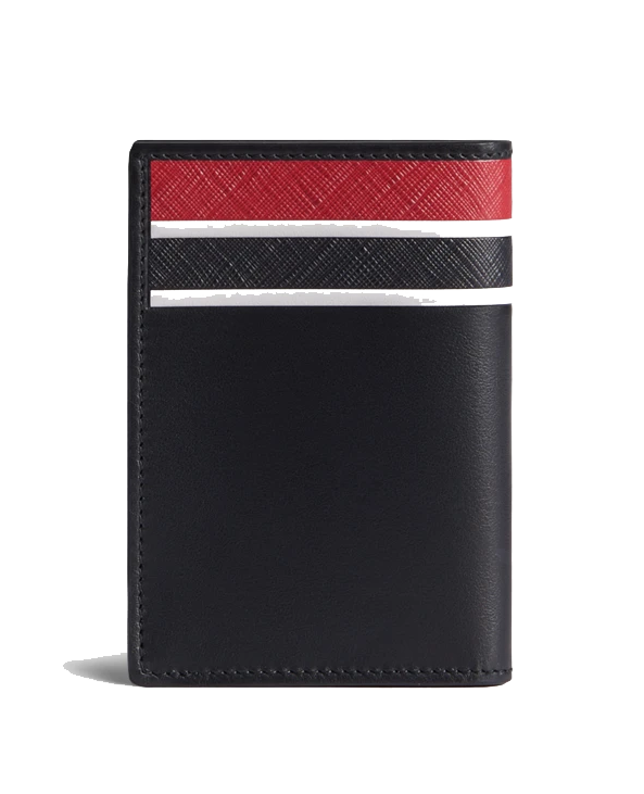 Dunhill Archive Deco Business Card Case Black , Red