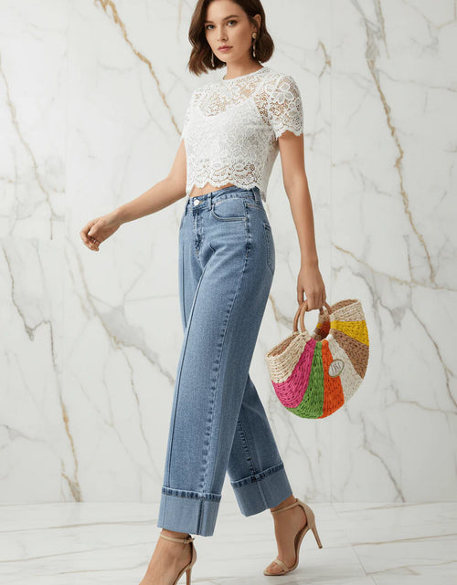 تحميل الصورة إلى عارض المعرض، Evorin Women's High Waist Center Seam Jeans

