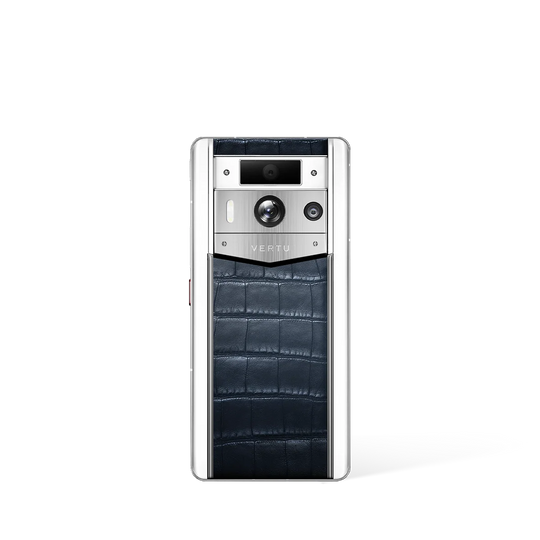 Metavertu Max Alligator Floral Engraved Gold Back Blue