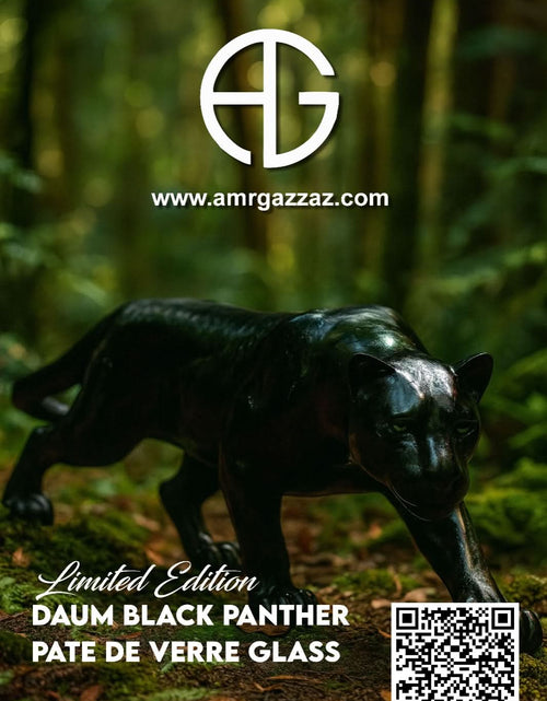 Load image into Gallery viewer, Daum Black Panther Pate de Verre Glass
