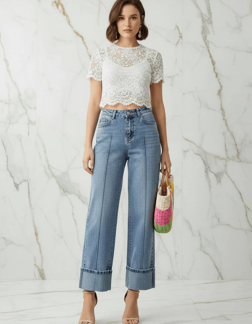 تحميل الصورة إلى عارض المعرض، Evorin Women's High Waist Center Seam Jeans
