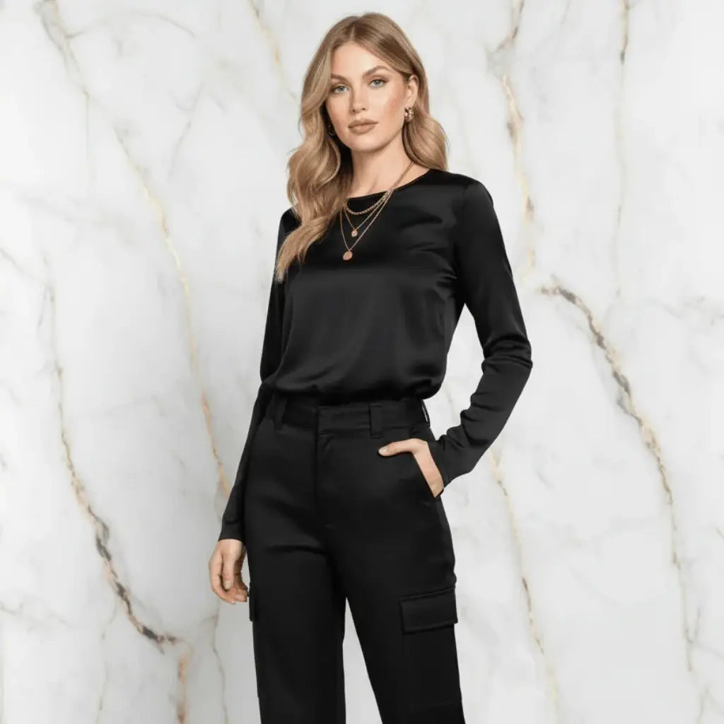 Evorin Women's Comfortable Straight Leg Black Pants
