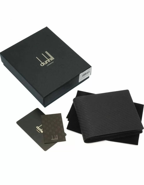 تحميل الصورة إلى عارض المعرض، Dunhill Leather Chassis Billfold Wallet Carbon Black
