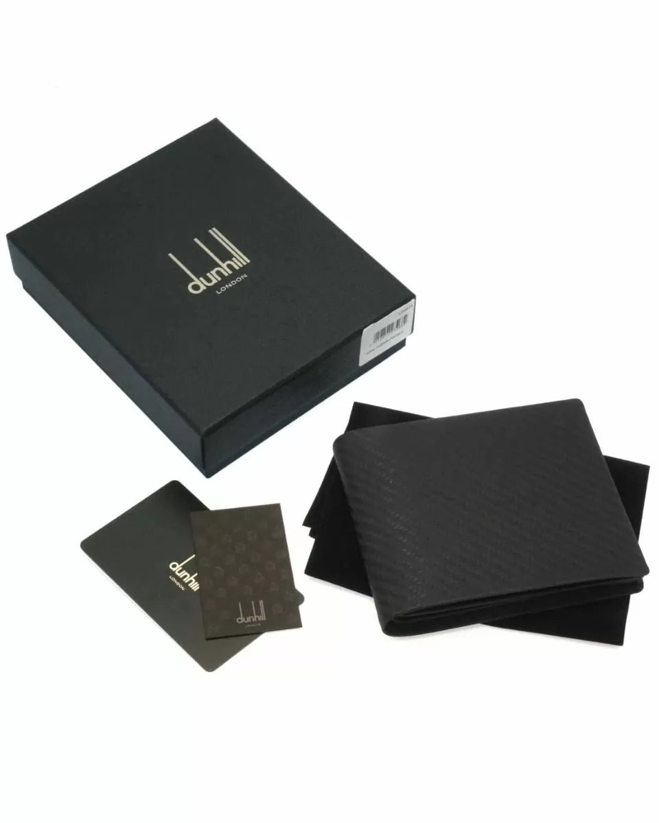 Dunhill Leather Chassis Billfold Wallet Carbon Black