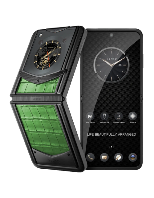 Load image into Gallery viewer, VERTU® IRONFLIP ALLIGATOR SKIN SERIES-BAMBOO GREEN
