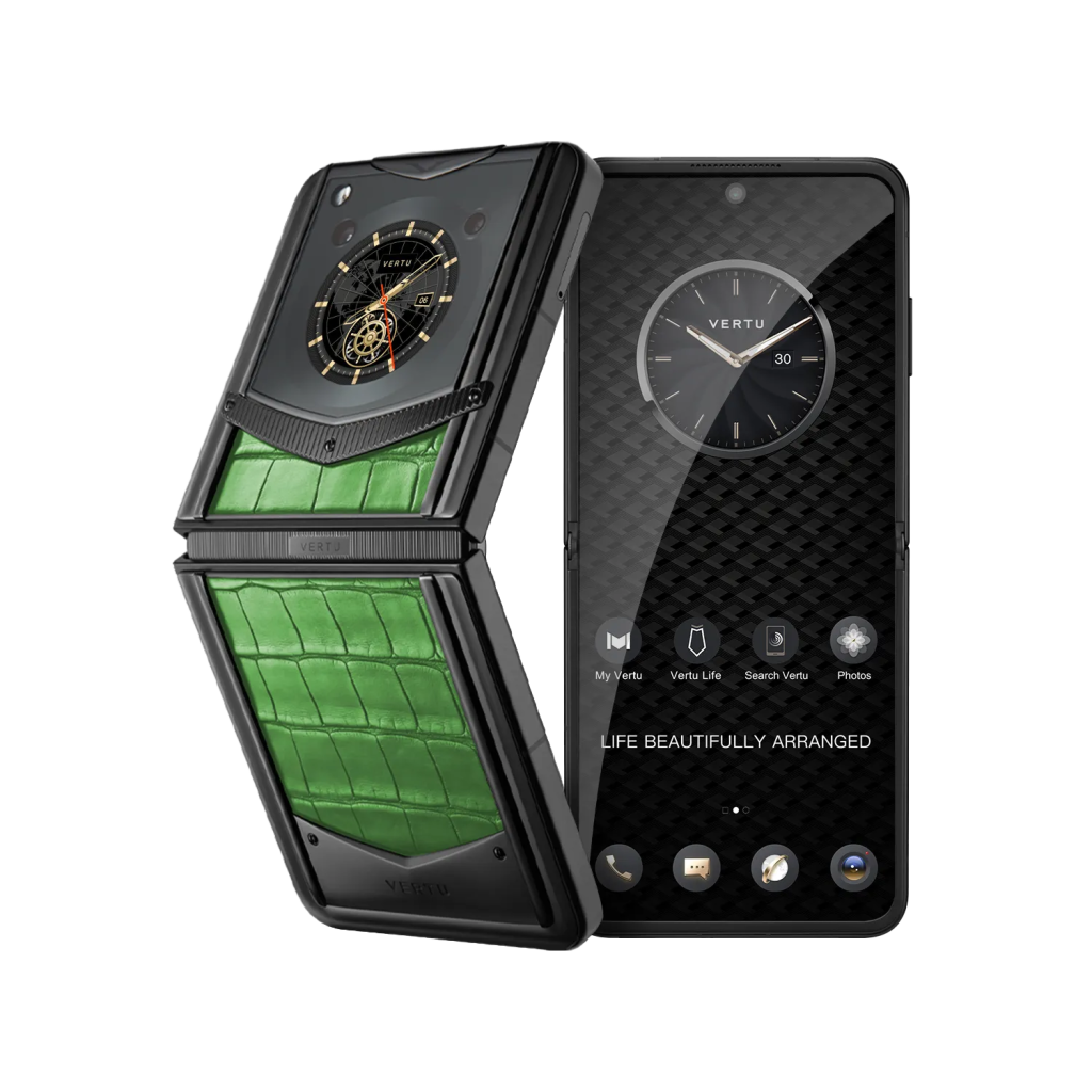 VERTU® IRONFLIP ALLIGATOR SKIN SERIES-BAMBOO GREEN