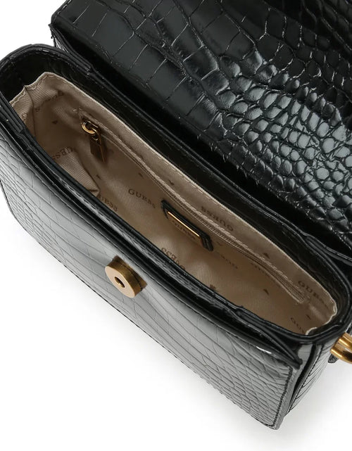 تحميل الصورة إلى عارض المعرض، Guess Retour Mini Top Handle Satchel Black
