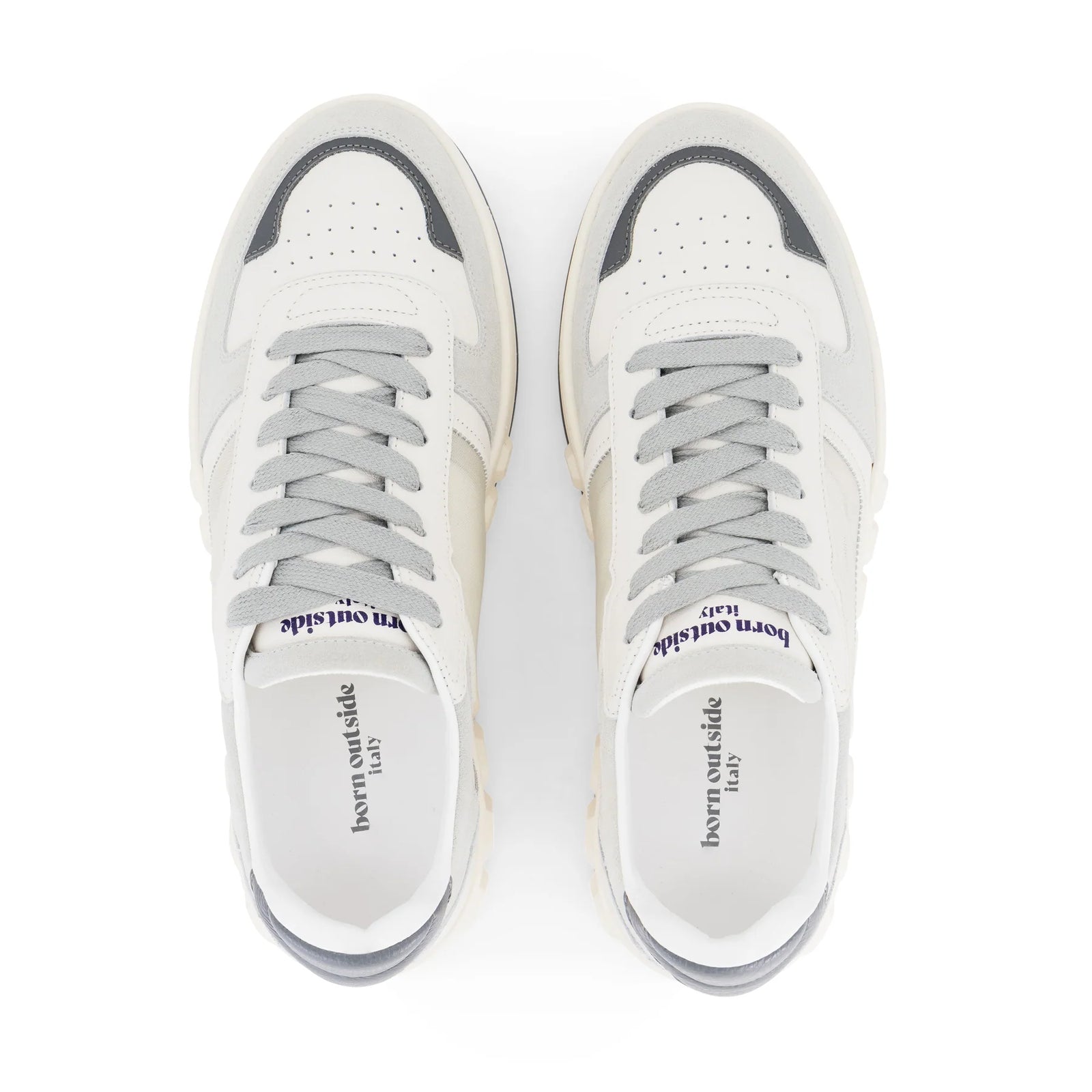 Sneaker 001 - Eclipse Grey and white | Italian Handcrafted Sneakers for Men & Women