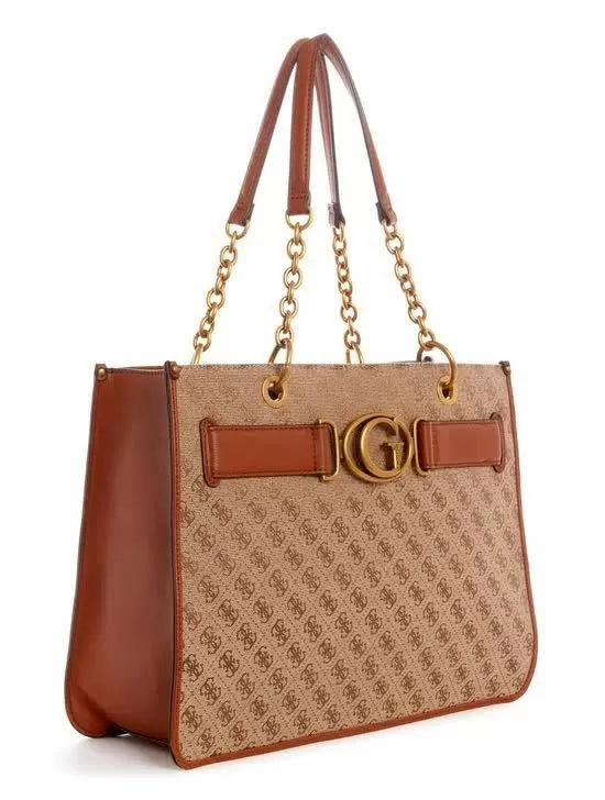 Guess Satchel Aviana Shoulder Bag Brown