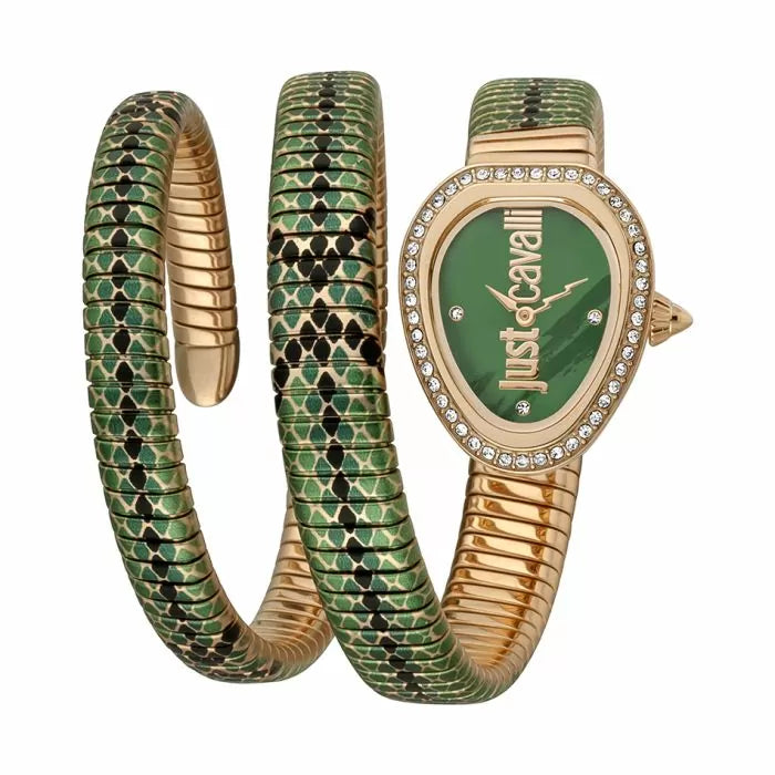 Just Cavalli Serpente Reale watch for women , Green