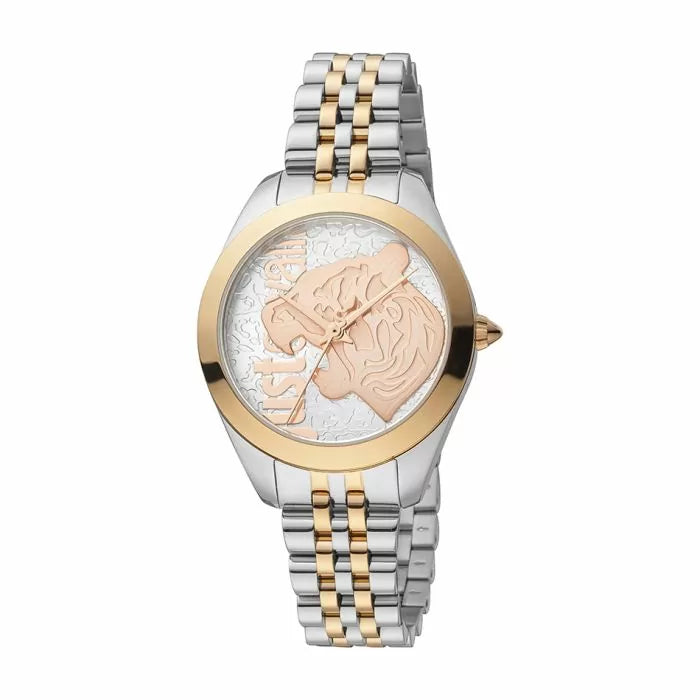 Just Cavalli Pantera watch for women steel rose gold