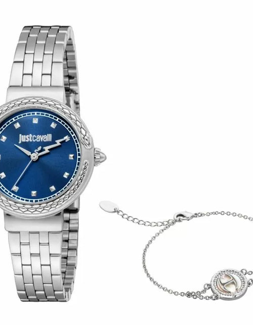 Load image into Gallery viewer, Just Cavalli ladies Quartz watch steel silver , Blue
