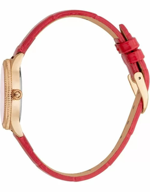 Load image into Gallery viewer, Just Cavalli ladies Quartz watch with red leather strap
