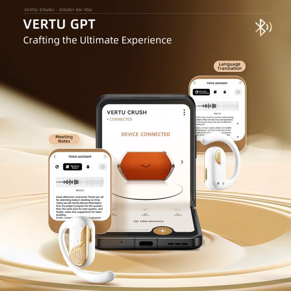 VERTU CRUSH SERIES OWS AI EARBUDS – White Standard