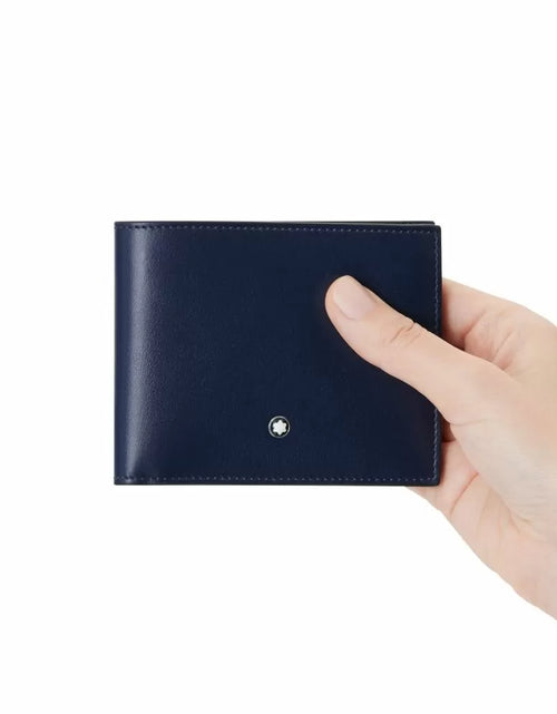 Load image into Gallery viewer, Montblanc Meisterstuck wallet 6cc with blue leather
