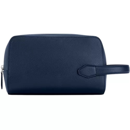 تحميل الصورة إلى عارض المعرض، Montblanc Sartorial Wash Bag - Blue Leather
