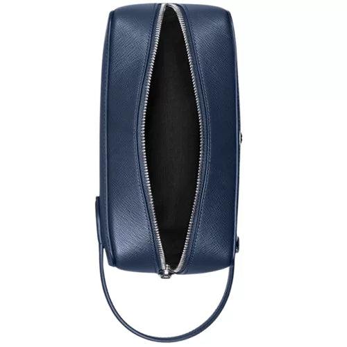 تحميل الصورة إلى عارض المعرض، Montblanc Sartorial Wash Bag - Blue Leather
