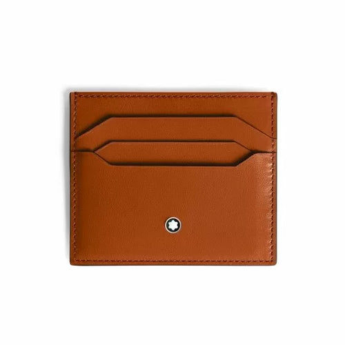 تحميل الصورة إلى عارض المعرض، Montblanc Meisterstuck 6 Cards Leather Card Holder - Tan
