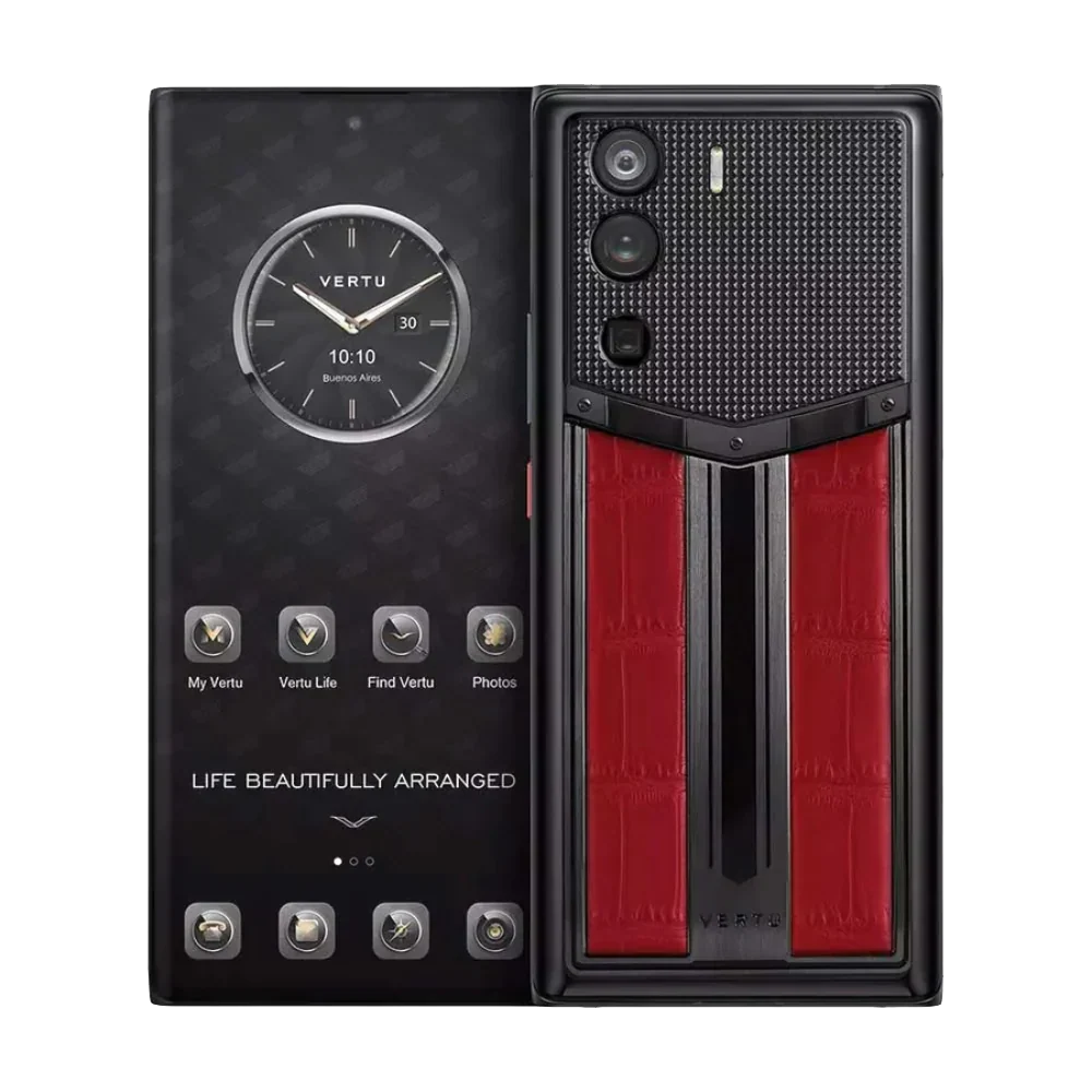 Metavertu Curve Screen Race Track Design Alligator Skin Web3 Phone Clous de Paris