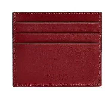 تحميل الصورة إلى عارض المعرض، Montblanc Meisterstuck Red Leather Card Holder - 6 Slots
