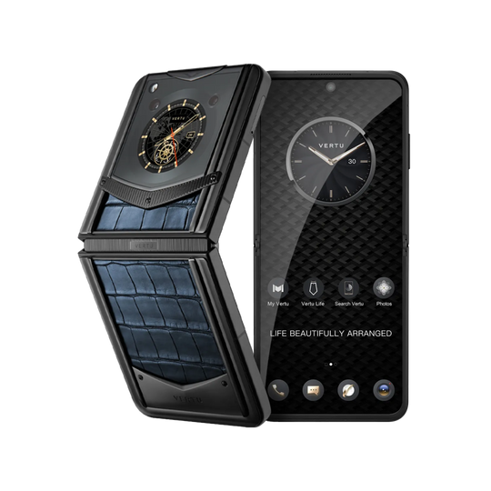 VERTU® IRONFLIP ALLIGATOR SKIN SERIES-NAVY BLUE