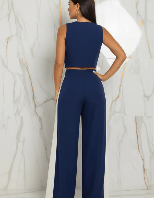 Load image into Gallery viewer, Evorin Women's Dark Blue Two-Piece Set
