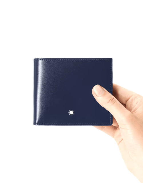 تحميل الصورة إلى عارض المعرض، Montblanc Meisterstuck Wallet 4cc Coin Case Blue
