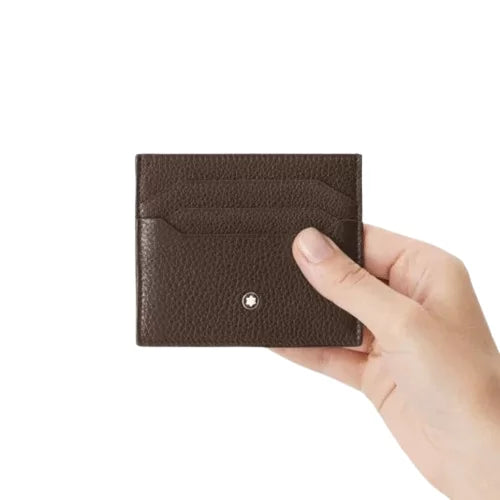 تحميل الصورة إلى عارض المعرض، Montblanc Soft Grain card holder 6cc brown leather
