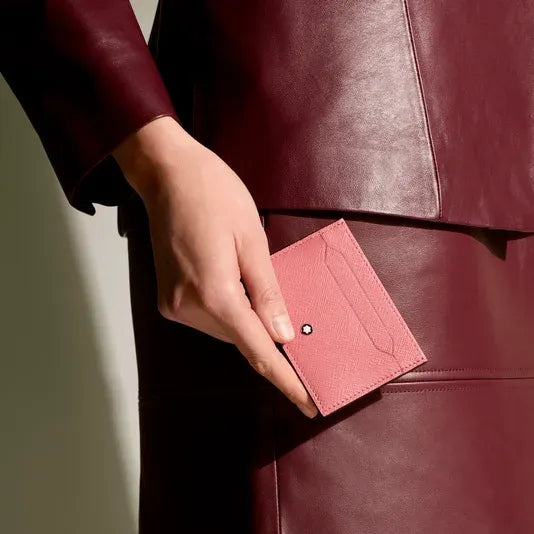 Montblanc Sartorial Pink Leather Card Holder - 5 Cards