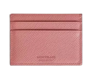 تحميل الصورة إلى عارض المعرض، Montblanc Sartorial Pink Leather Card Holder - 5 Cards
