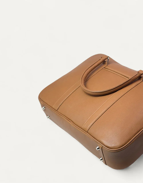 Load image into Gallery viewer, Prestige Briefcase in Calf Leather Camel
