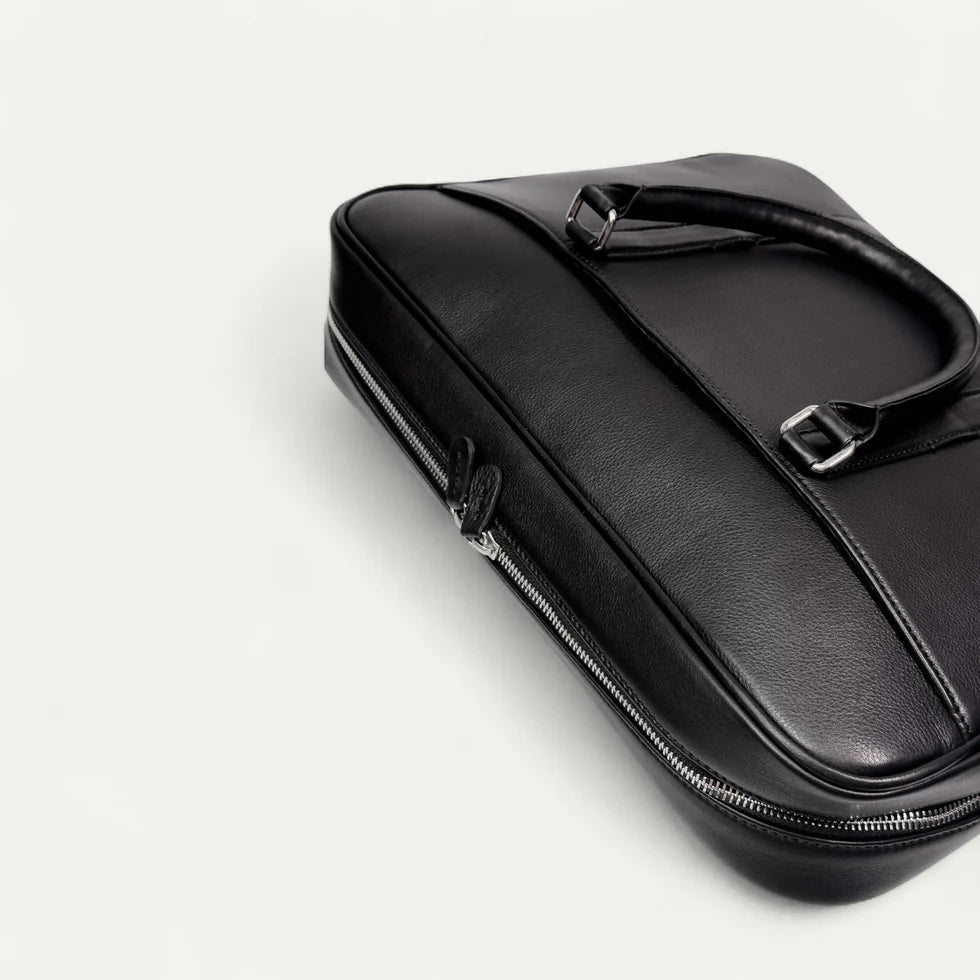 Prestige Briefcase in Calf Leather Black