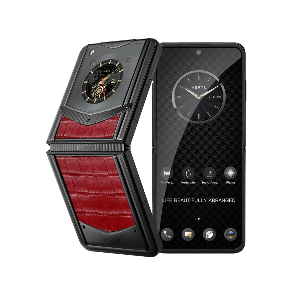 VERTU® IRONFLIP ALLIGATOR SKIN SERIES-FLAME RED