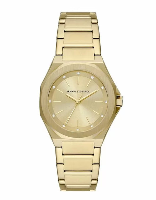 Load image into Gallery viewer, Armani Exchange ladies watch stainless steel gold
