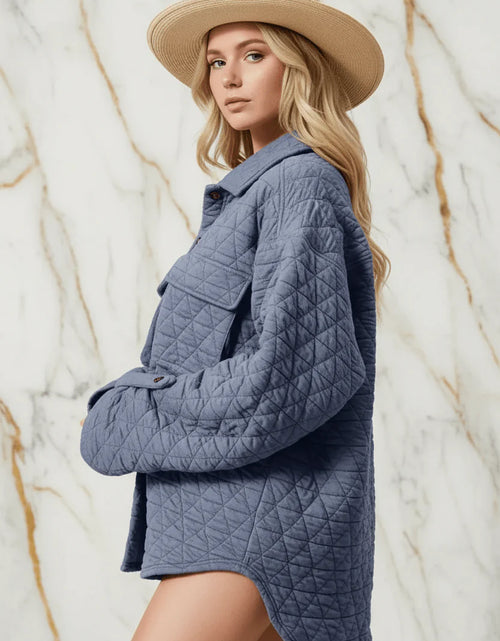 تحميل الصورة إلى عارض المعرض، Evorin Women's Quilted Button Front Shacket
