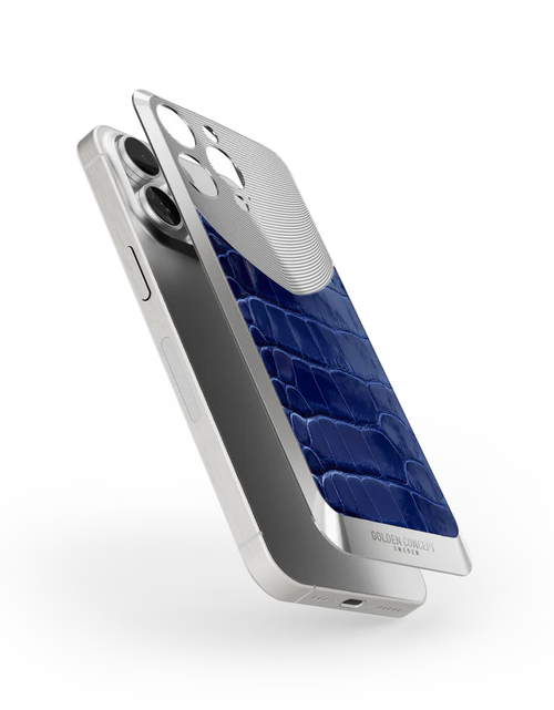 Load image into Gallery viewer, iPhone Case / RST16 - Magnetic Shield Alligator Edition - Glossy Blue 16 pro max

