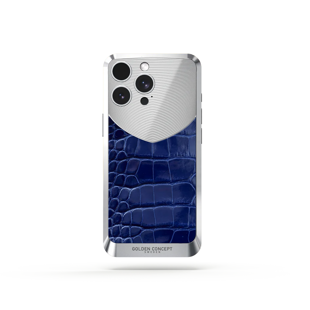 iPhone Case / RST16 - Magnetic Shield Alligator Edition - Glossy Blue 16 pro max