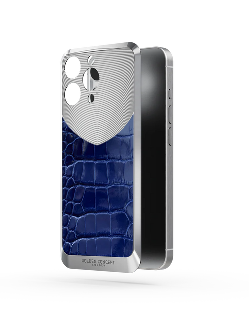 Load image into Gallery viewer, iPhone Case / RST16 - Magnetic Shield Alligator Edition - Glossy Blue 16 pro max
