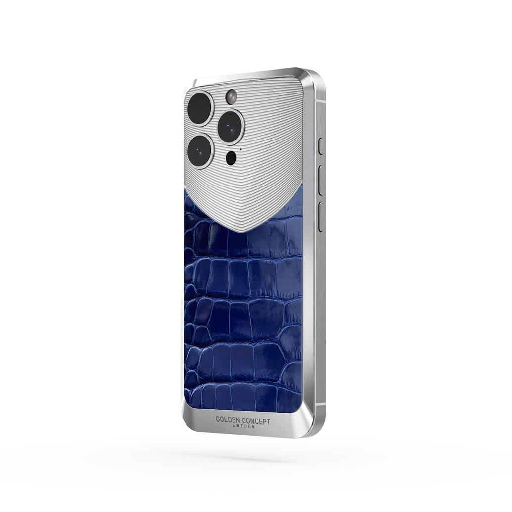 iPhone Case / RST16 - Magnetic Shield Alligator Edition - Glossy Blue 16 pro max