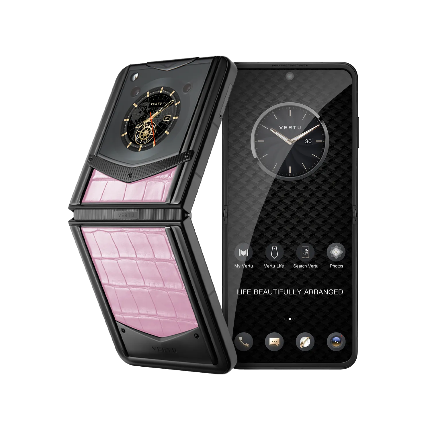 VERTU® IRONFLIP ALLIGATOR SKIN SERIES -SAKURA PINK