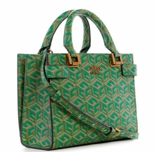 تحميل الصورة إلى عارض المعرض، Guess Atene Mini Satchel Crossbody bag Green
