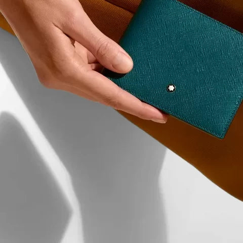 Montblanc Sartorial Wallet 6cc Cyprus blue
