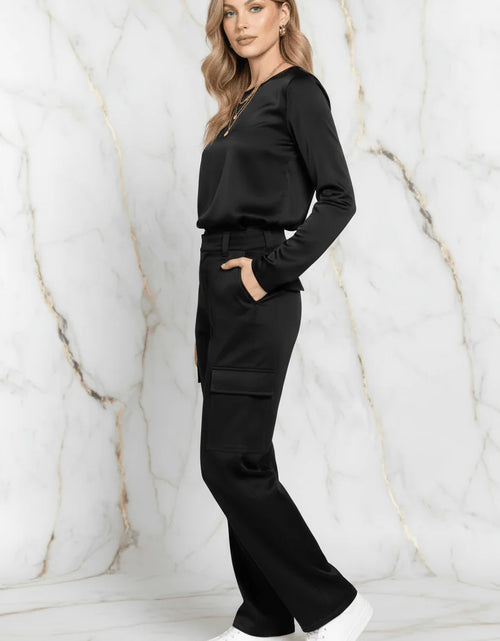 Load image into Gallery viewer, Evorin Women's Comfortable Straight Leg Black Pants
