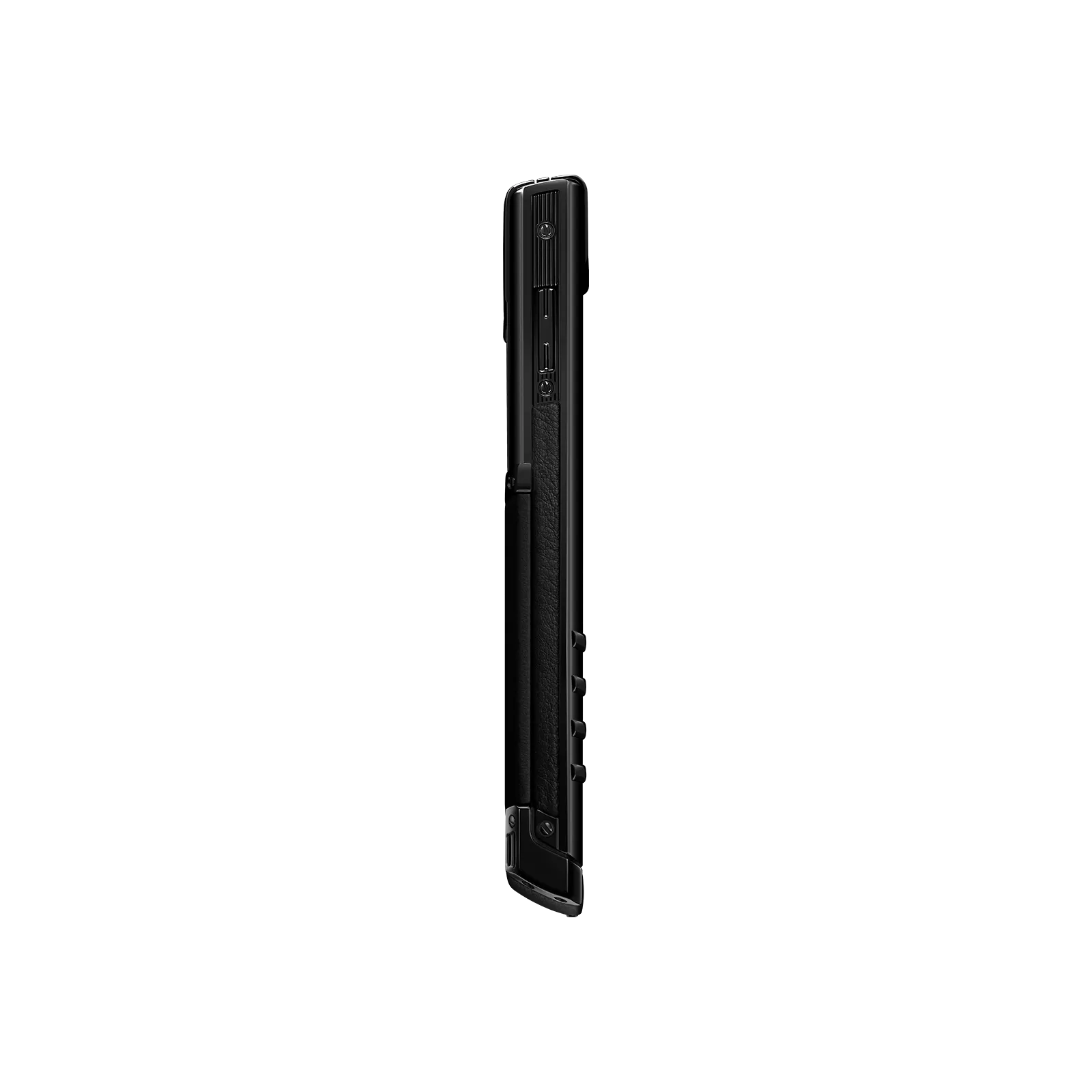 Signature S+ Black Steel Calfskin White