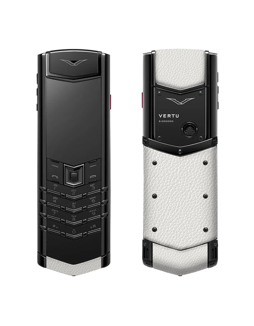 Load image into Gallery viewer, Signature S+ Black Steel Calfskin White
