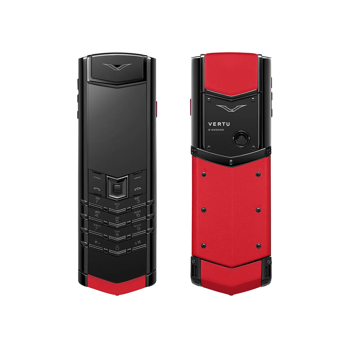 Signature S+ Black Steel Calfskin Raspberry Red