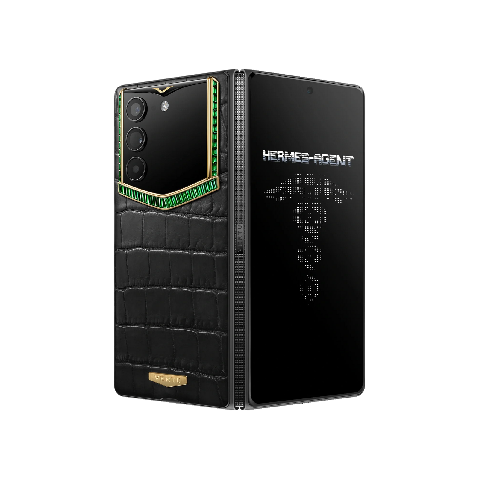 AlphaFold Bespoke Alligator Skin Gold IV & Green Diamond