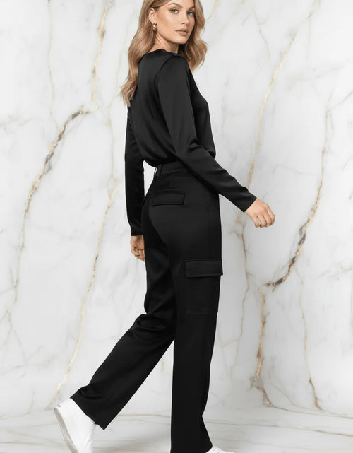 Load image into Gallery viewer, Evorin Women's Comfortable Straight Leg Black Pants
