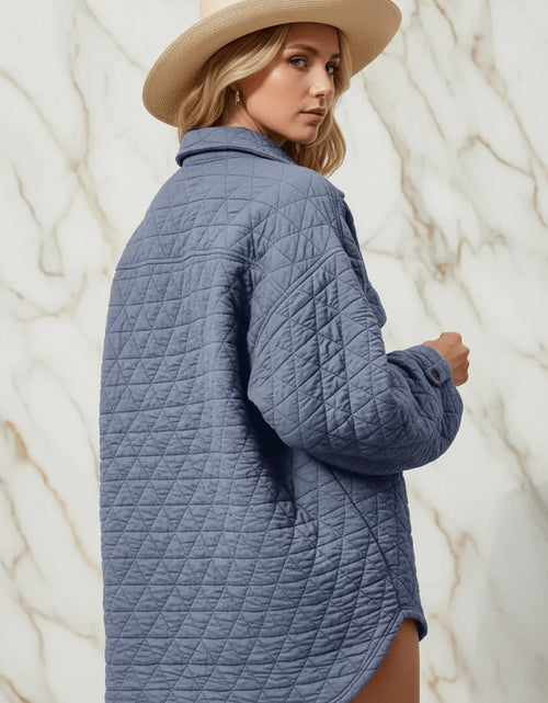 تحميل الصورة إلى عارض المعرض، Evorin Women's Quilted Button Front Shacket

